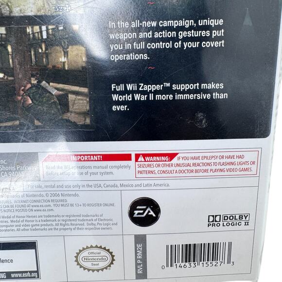 CIB Nintendo Wii Medal of Honor Heroes 2 - Multiplayer Video Game - Picture 4 of 5